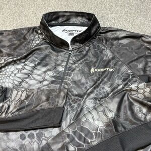 Kryptek Valhalla 2 1/4 Zip Pullover Typhon Camo Men's XL Hunting Performance 1/2